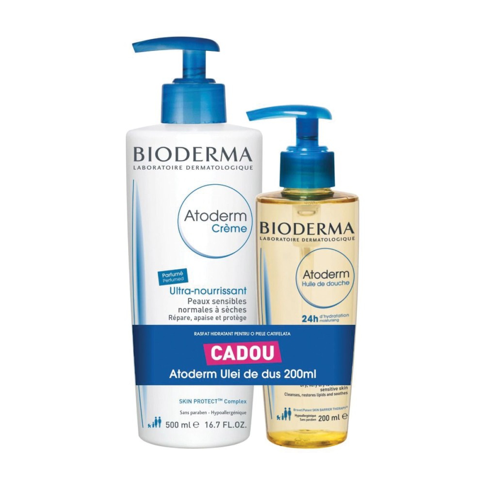 BIODERMA ATODERM / БИОДЕРМА АТОДЕРМ КРЕМ С АРОМАТ 500МЛ + ATODERM ДУШ ОЛИО 200МЛ