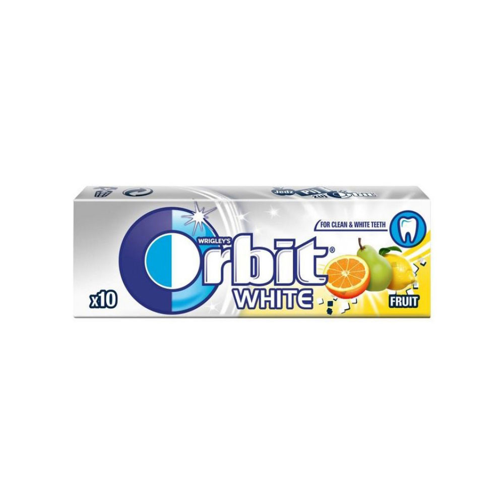 ДЪВКИ ORBIT WHITE FRUIT ДРАЖЕ Х 10