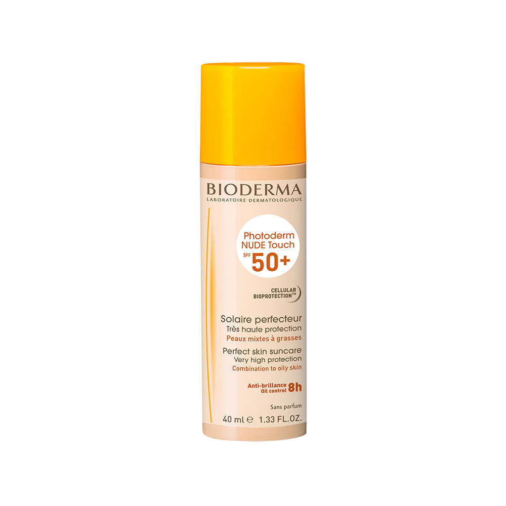 BIODERMA PHOTODERM / БИОДЕРМА ФОТОДЕРМ NUDE TOUCH 50+ СВЕТЪЛ ЦВЯТ 40МЛ + АПЛИКАТОР