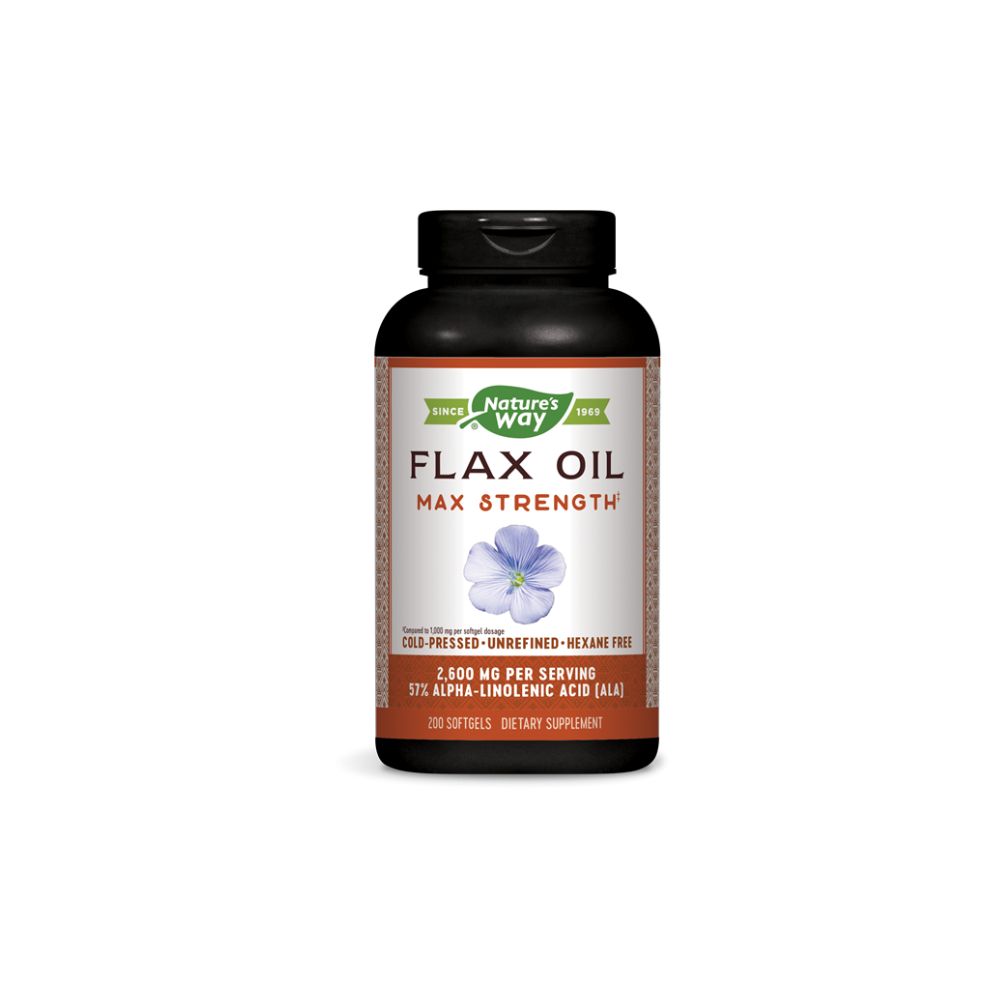 NATURE`S WAY ЛЕНЕНО МАСЛО FLAX OIL 1300МГ X 200 КАПСУЛИ