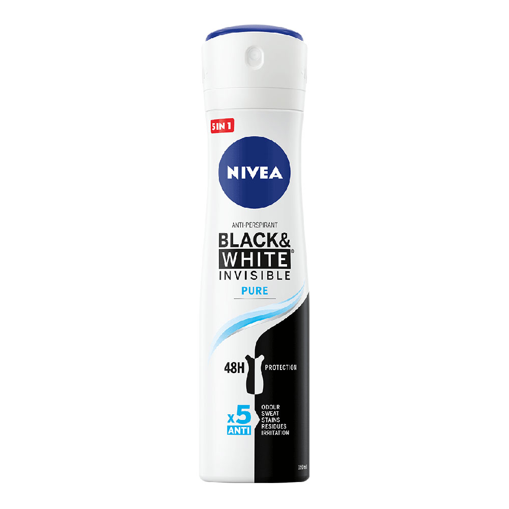 NIVEA / НИВЕА ДЕО СПРЕЙ INVISIBLE ON BLACK & WHITE PURE + 33% ГРАТИС 200МЛ