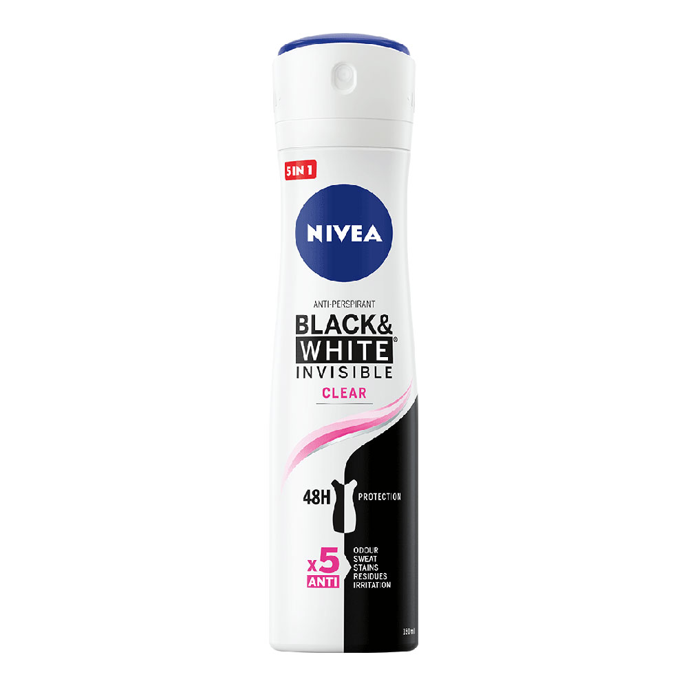 NIVEA / НИВЕА ДЕО СПРЕЙ INVISIBLE ON BLACK & WHITE CLEAR + 33% ГРАТИС 200МЛ