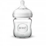 АВЕНТ / AVENT ШИШЕ NATURAL 120МЛ.СТЪКЛО + БИБЕРОН ЗА НОВОРОДЕНО С 1ДУПКА