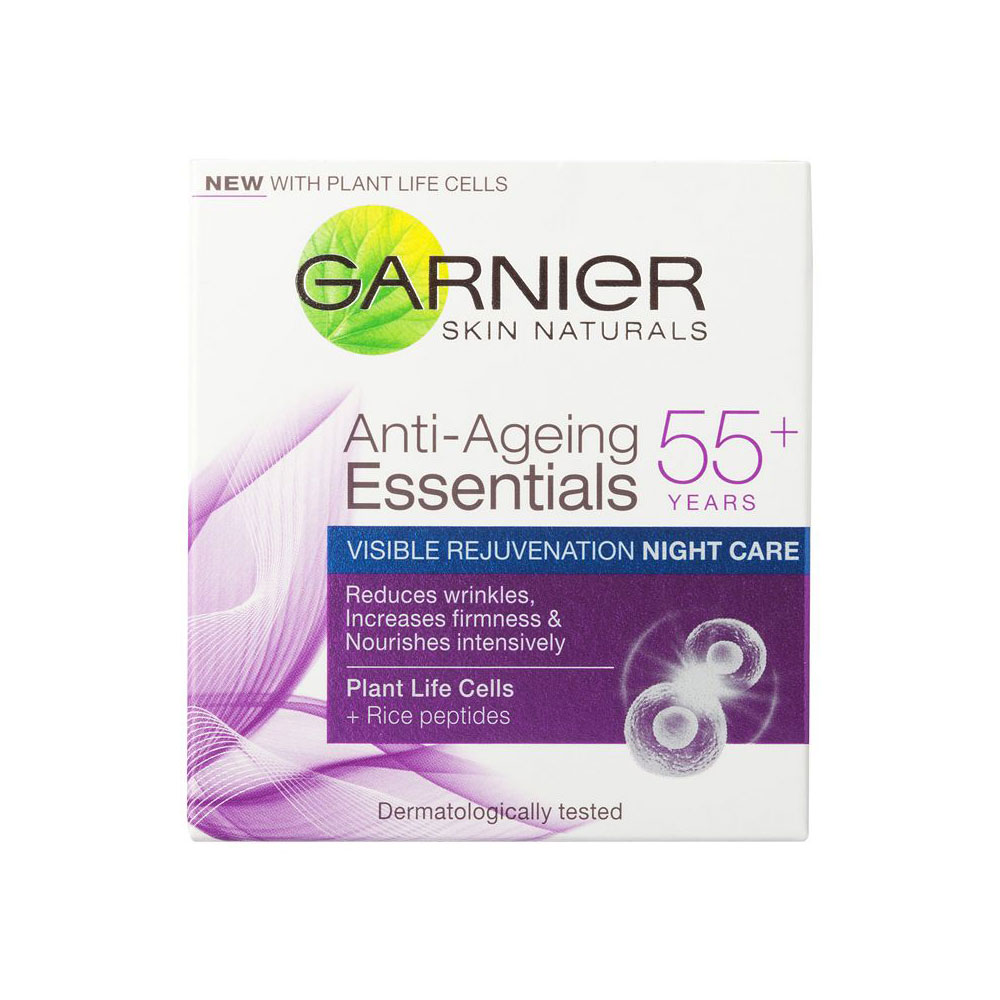 GARNIER / ГАРНИЕР ESSENTIALS ANTI-AGEING НОЩНА ГР.ИЖА П-В БР.ЪЧКИ 55+ 50МЛ