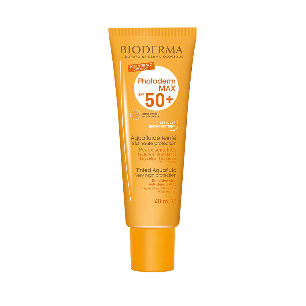 BIODERMA PHOTODERM / БИОДЕРМА ФОТОДЕРМ МАКС АКВАФЛУИД ЗЛАТИСТ ЦВЯТ SPF50+ 40МЛ