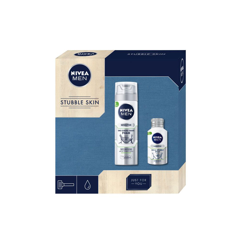 NIVEA / НИВЕА КОМПЛЕКТ MEN STUBBLE BEARD ПЯНА+АФТЪРШЕЙВ