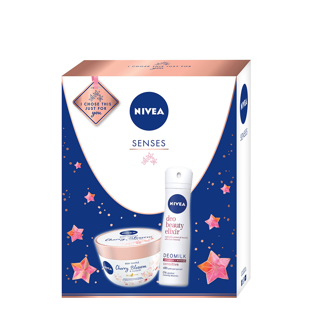 NIVEA / НИВЕА КОМПЛЕКТ ДЕО BEAUTY ELIXIR+СУФЛЕ ЗА ТЯЛО С МАСЛО 200МЛ