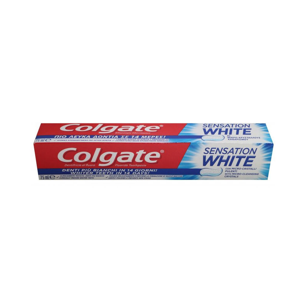 COLGATE / КОЛГЕЙТ SENSATION WHITE ИЗБЕЛВАЩА ПАСТА ЗА ЗЪБИ 75МЛ