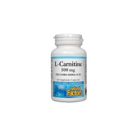 NATURAL FACTORS L CARNETINE / Л-КАРНИТИН 500МГ Х 60 КАПСУЛИ 