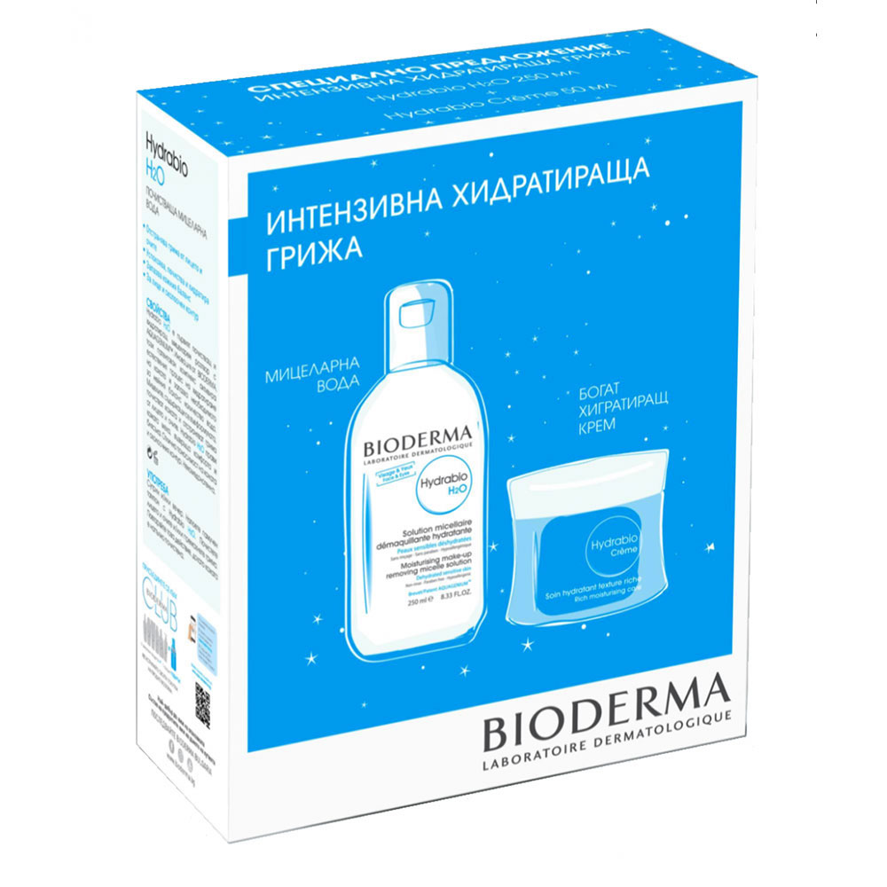 BIODERMA HIDRABIO/БИОДЕРМА ХИДРАБИО КОМПЛЕКТ КРЕМ + ХИДРАБИО МИЦЕЛАРНА ВОДА 250МЛ