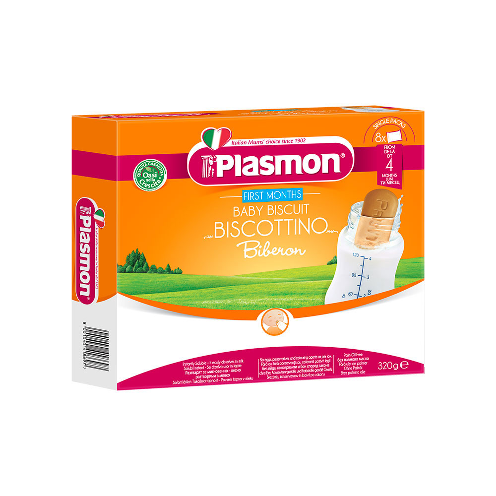 PLASMON / ПЛАЗМОН БИШКОТА БИБЕРОН 4+ МЕСЕЦА 320ГР