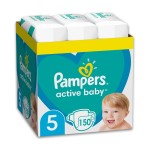 PAMPERS / ПАМПЕРС ACTIVE BABY JUNIOR ПЕЛЕНИ РАЗМЕР S 5 150 БРОЯ