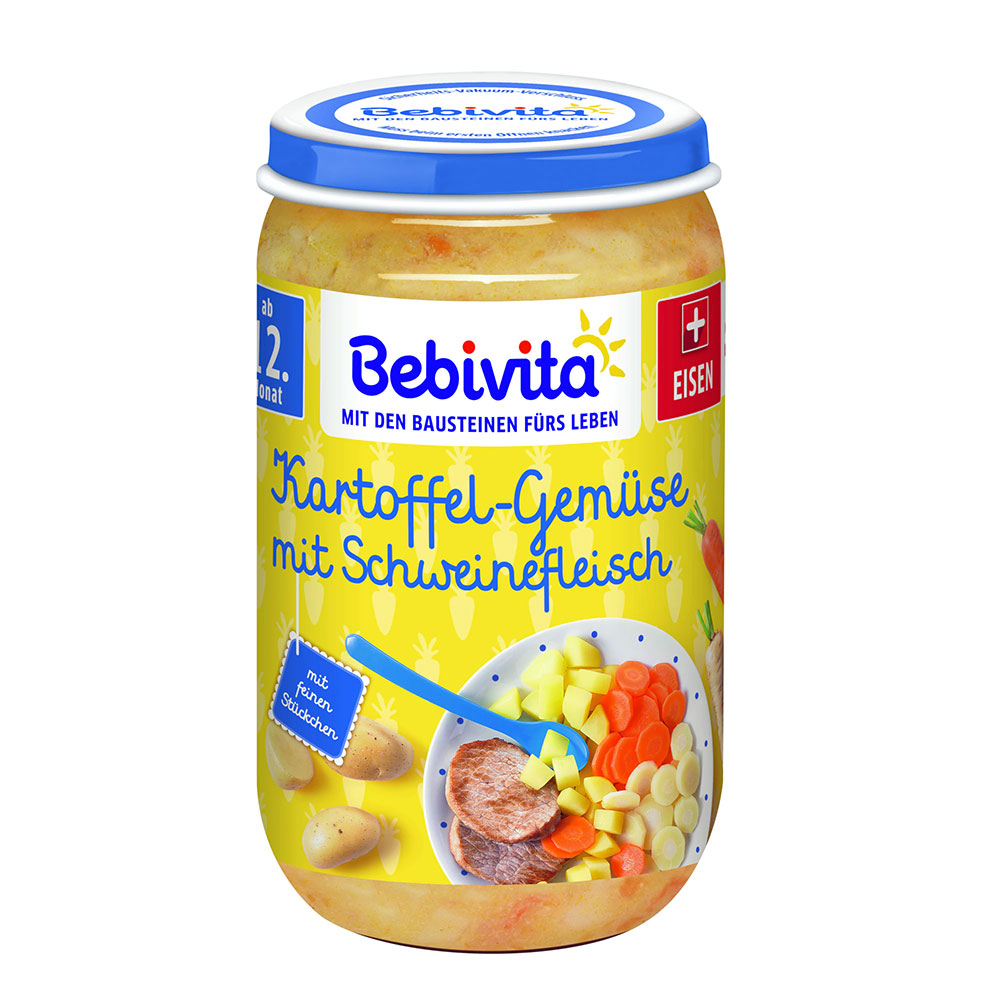 БЕБЕВИТА / BEBEVITA ПЮРЕ КАРТОФИ И ЗЕЛЕНЧУЦИ СЪС СВИНСКО МЕСО 250ГР 1057