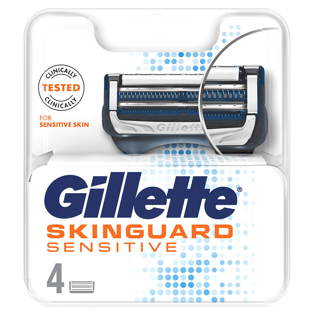 GILETTE / ЖИЛЕТ SKINGUARD SENSITIVE X4 НОЖЧЕТА