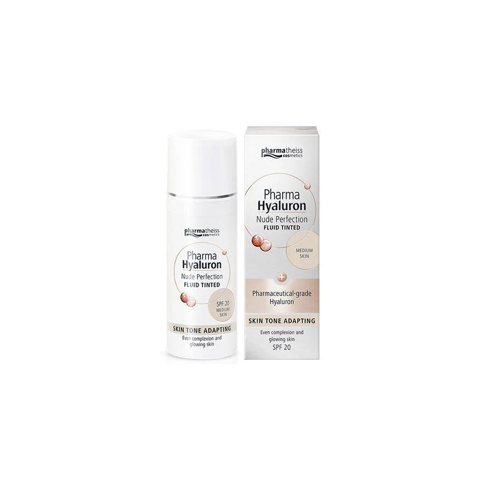 PHARMA HYALURON / ФАРМА ХИАЛУРОН NUDE PERFECTION ТОНИРАЩ АНТИ-ЕЙДЖ ФЛУИД MEDIUM SPF 20 50МЛ