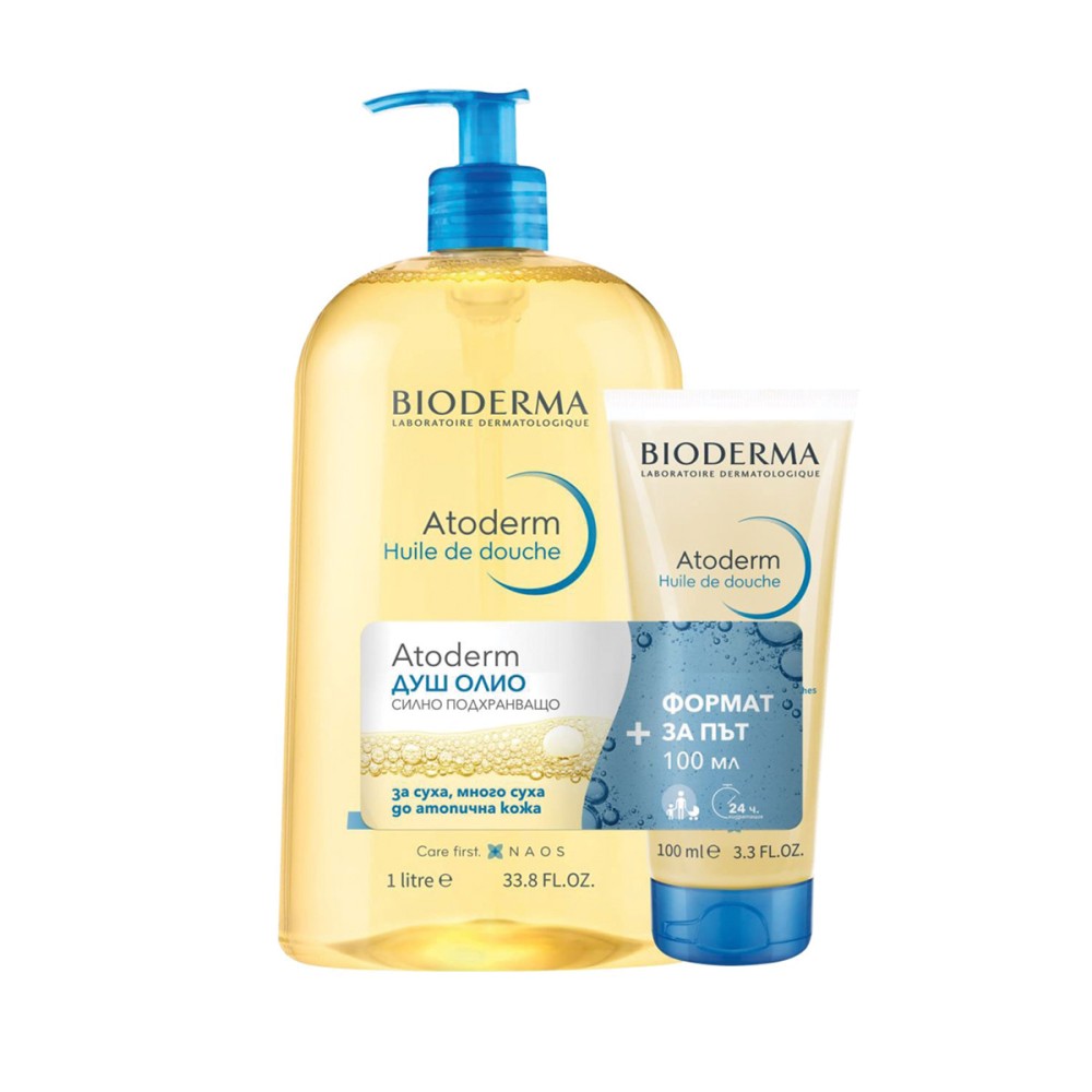 BIODERMA ATODERM / БИОДЕРМА АТОДЕРМ ДУШ ОЛИО 1Л + 100МЛ ПОДАРЪК