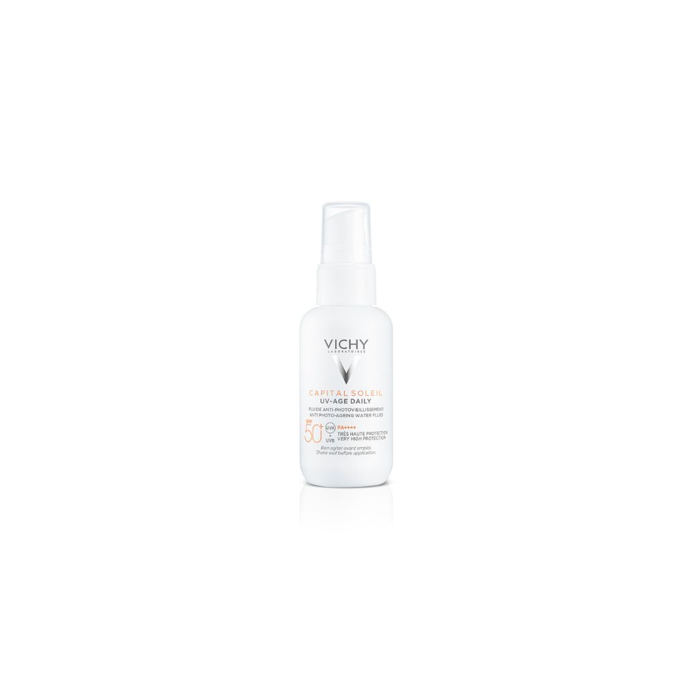 VICHY / ВИШИ SOLEIL SPF50+ UV-AGE ТОНИРАН ФЛУИД ЗА ЛИЦЕ ПРОТИВ ФОТОСТАРЕЕНЕ 40МЛ 795265