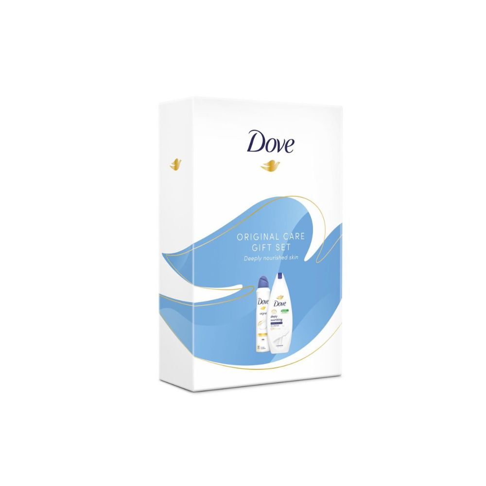 DOVE / ДАВ КОМПЛЕКТ БЛОСЪМ ДУШ ГЕЛ 250МЛ + ДЕО СПРЕЙ 150МЛ