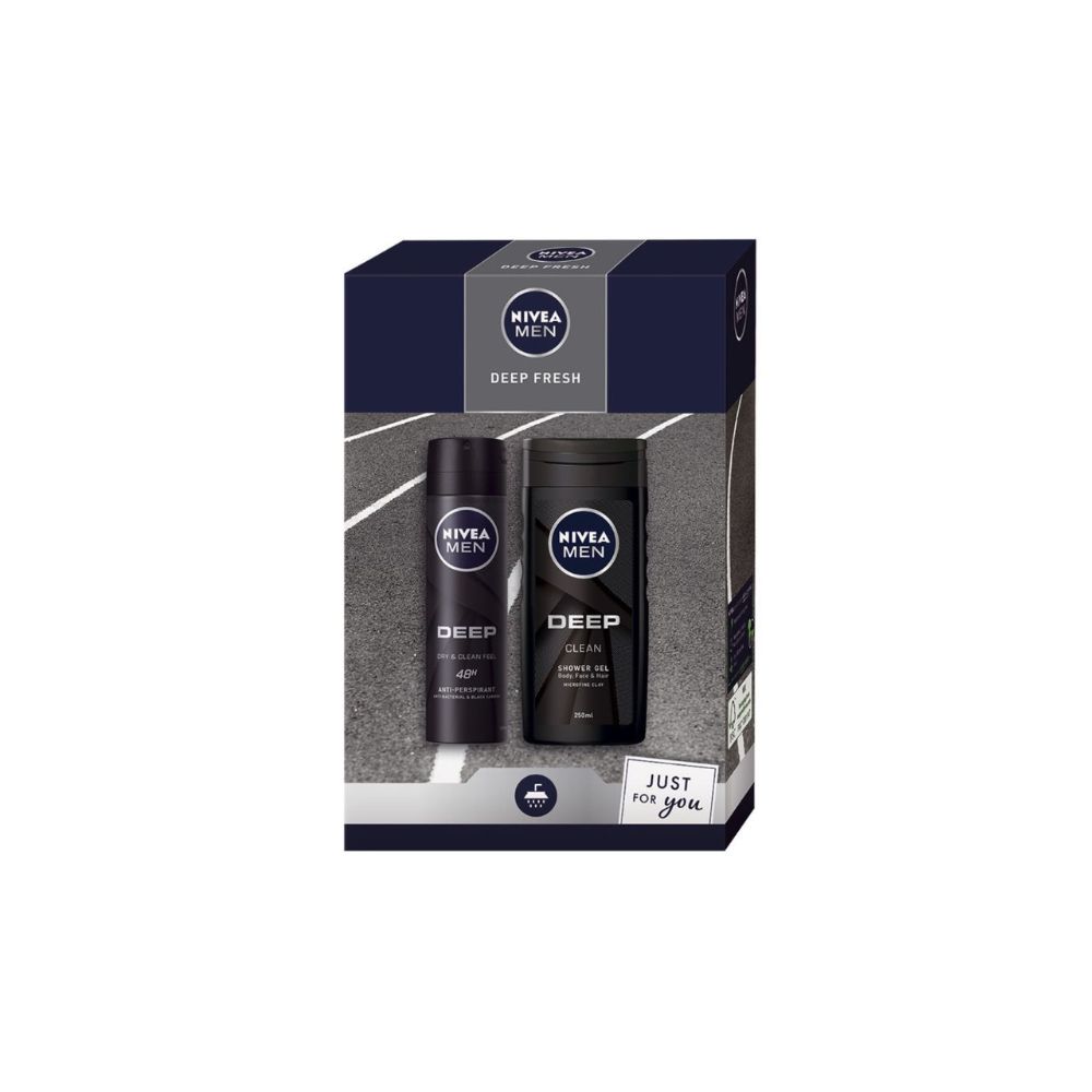 NIVEA / НИВЕА КОМПЛЕКТ MEN FRESH ДЕЗОДОРАНТ 150МЛ + ДУШ ГЕЛ 250МЛ + КРЕМ 150МЛ + ПОДАРЪК