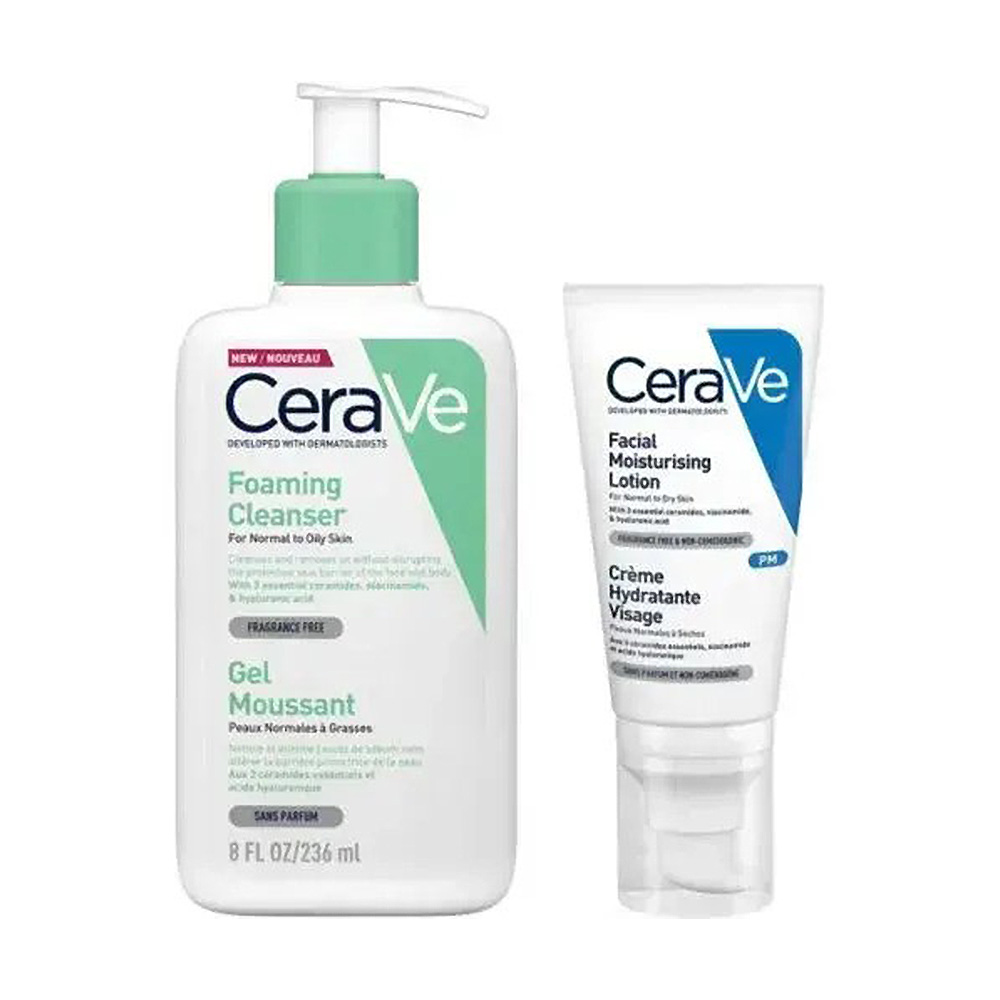 CERAVE ИЗМИВАЩ КРЕМ ХИДРАТИРАЩ 236МЛ + КРЕМ SPF30 ЛИЦЕ 52МЛ 203636