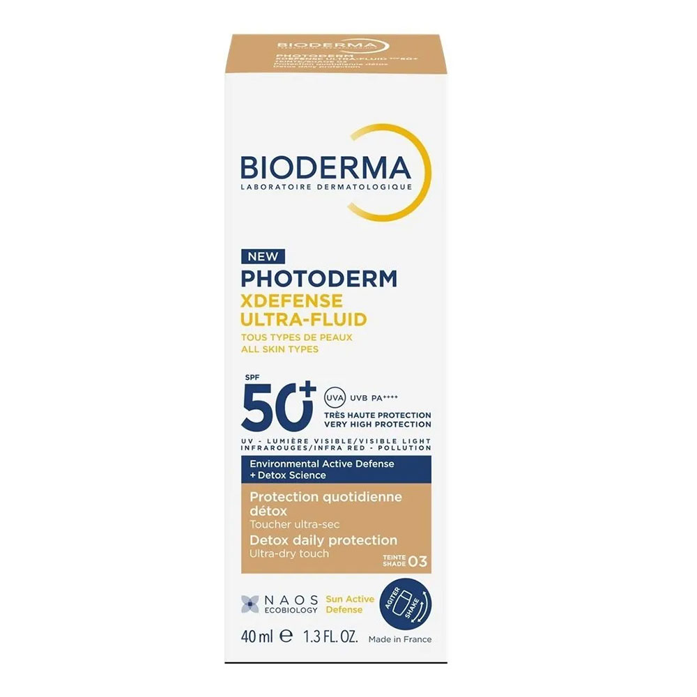BIODERMA PHOTODERM XDEFENSE SPF50+ УЛТРАФЛУИД ЗЛАТИСТ 40МЛ