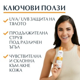 EUCERIN / ЕУСЕРИН СЛЪНЦЕЗАЩИТЕН ПРОЗРАЧЕН АЕРОЗОЛ SPF 50 200 МЛ