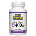 NATURAL FACTORS/ Витамин E  400 IU / 268 mg (токофероли микс)/ 90 софтгел капсули R