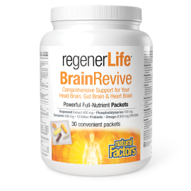 NATURAL FACTORS/ Regener Life™/ BrainRevive 30 дневна програма в подкрепа на когнитивното и мозъчно здраве