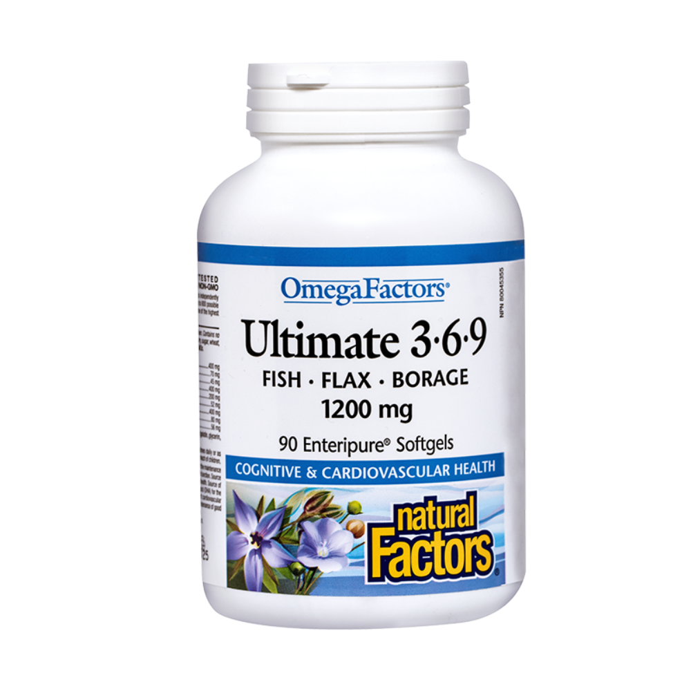 NATURAL FACTORS/ Ултимат Омега 3-6-9 1200 mg/ 90 софтгел капсули