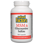 Natural Factors/MSM Glucosamine Sulfate/180 капсули