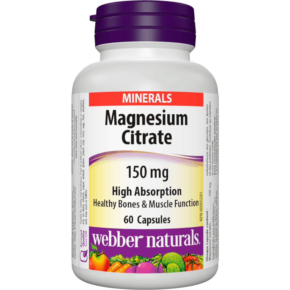 WEBBER NATURALS/ Магнезий (цитрат) 150 mg/ 60 капсули