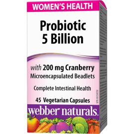 WEBBER NATURALS/ Women''s Health Пробиотик за Жени (5 млрд. активни пробиотици + 200 mg червена боровинка)/ 45 V капсули