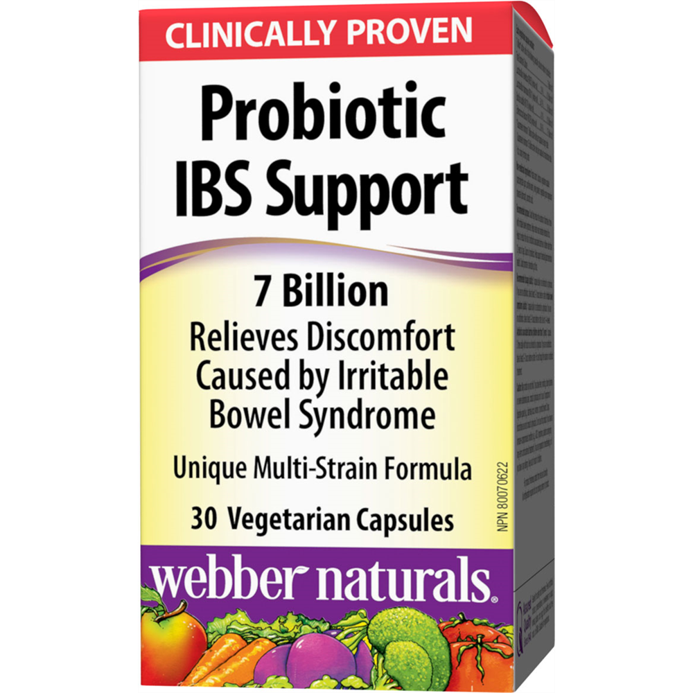 WEBBER NATURALS/ Пробиотик IBS Support 7 млрд. активни пробиотици/ 30 V капсули