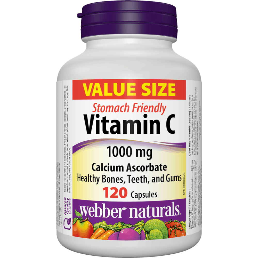 WEBBER NATURALS/ Витамин С (калциев аскорбат) 1000 mg/ 120 капсули