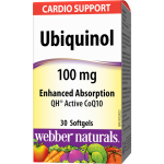 WEBBER NATURALS/ Убиквинол QH/ Активен Коензим Q10 100 mg/ 30 софтгел капсули