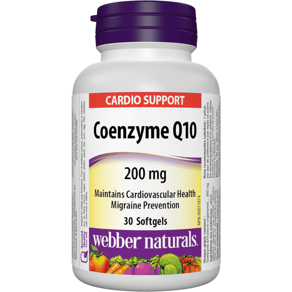 WEBBER NATURALS/ Коензим Q10 200 mg/ 30 софтгел капсули