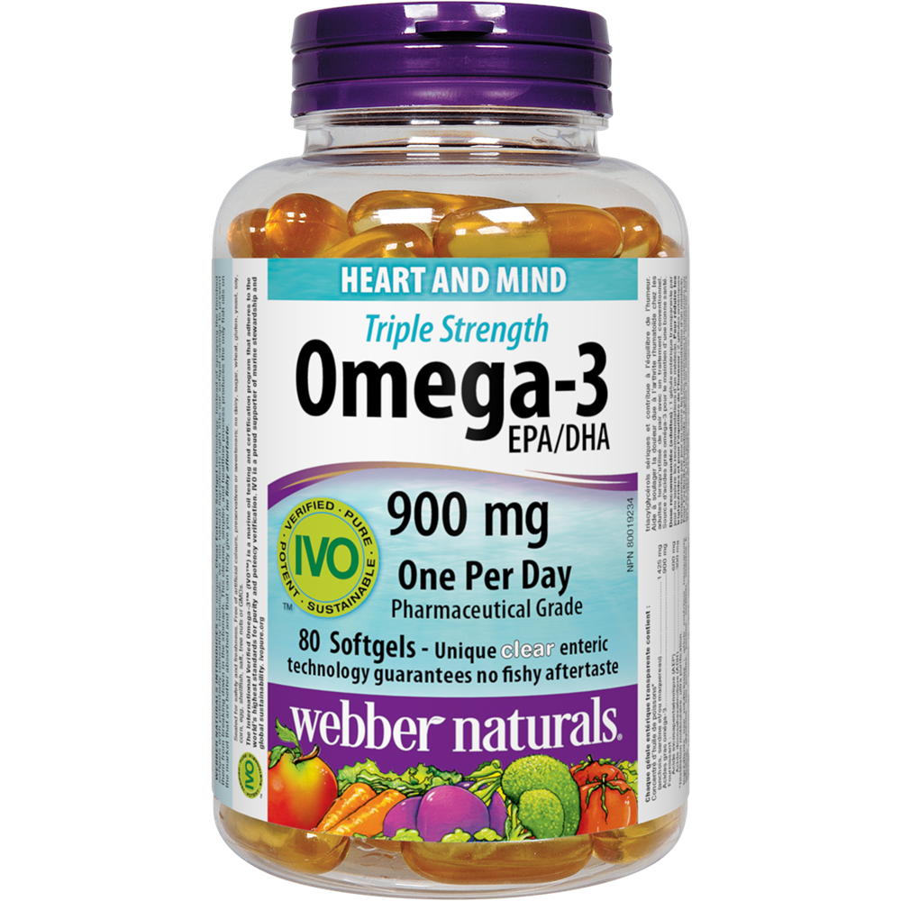 WEBBER NATURALS/ Омега-3 Triple Stength (тройна концентрация) 1425 mg/ 80 софтгел капсули