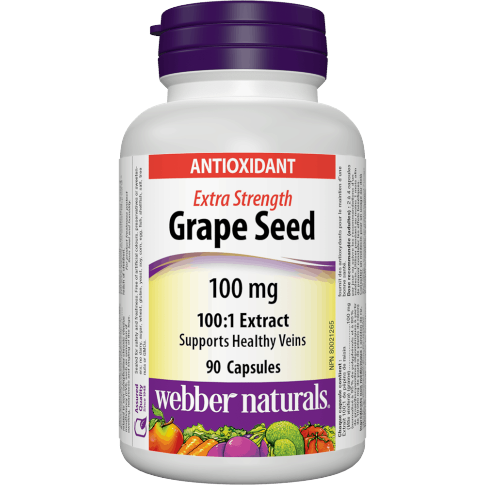 WEBBER NATURALS/ Гроздово семе Extra Strength 100 mg/ 90 капсули