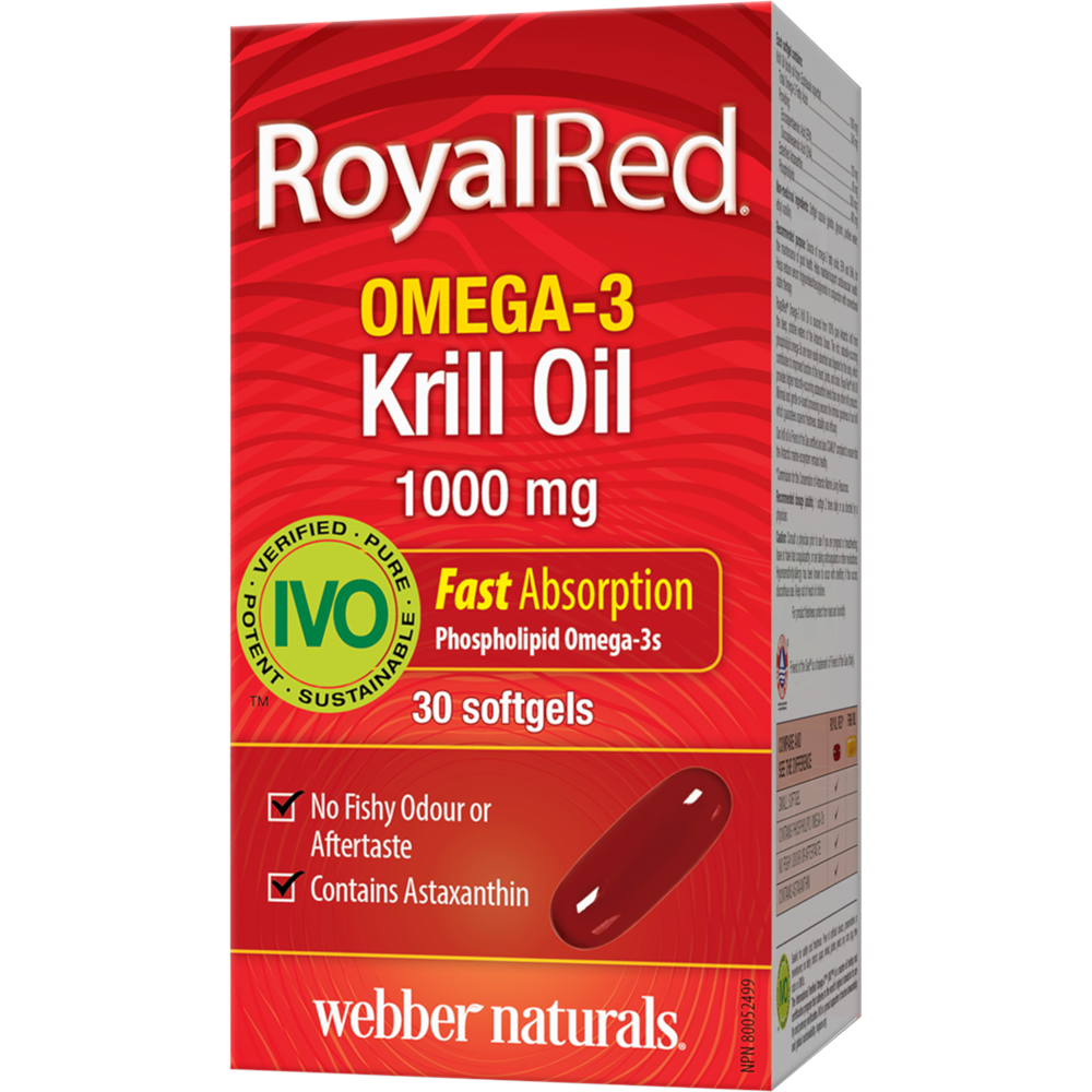 WEBBER NATURALS/ Крил масло Омега-3 RoyalRed® 1000 mg/ 30 софтгел капсули