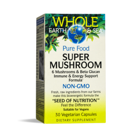 NATURAL FACTORS/ Whole earth and sea®/ Super Mushroom/ 30 V капсули