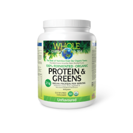 NATURAL FACTORS/ Whole earth and sea®/ 100 Fermented Organic Protein and Greens (неовкусен)/ 640 g пудра