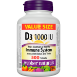 WEBBER NATURALS/ Витамин D3 1000 IU/ 500 таблетки