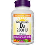 WEBBER NATURALS/ Витамин D3 2500 IU/ 180 таблетки