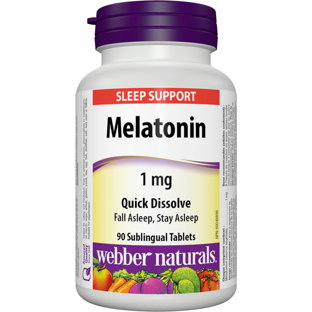 WEBBER NATURALS/ Мелатонин 1 mg/ 90 сублингвални таблетки