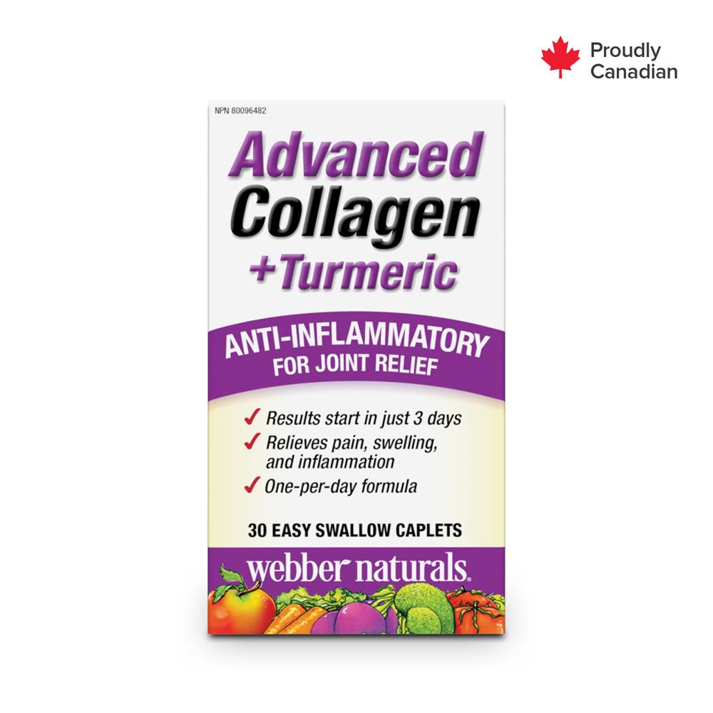 WEBBER NATURALS/Advanced Collagen + Turmeric Колаген + Куркума/ 30 мини каплети