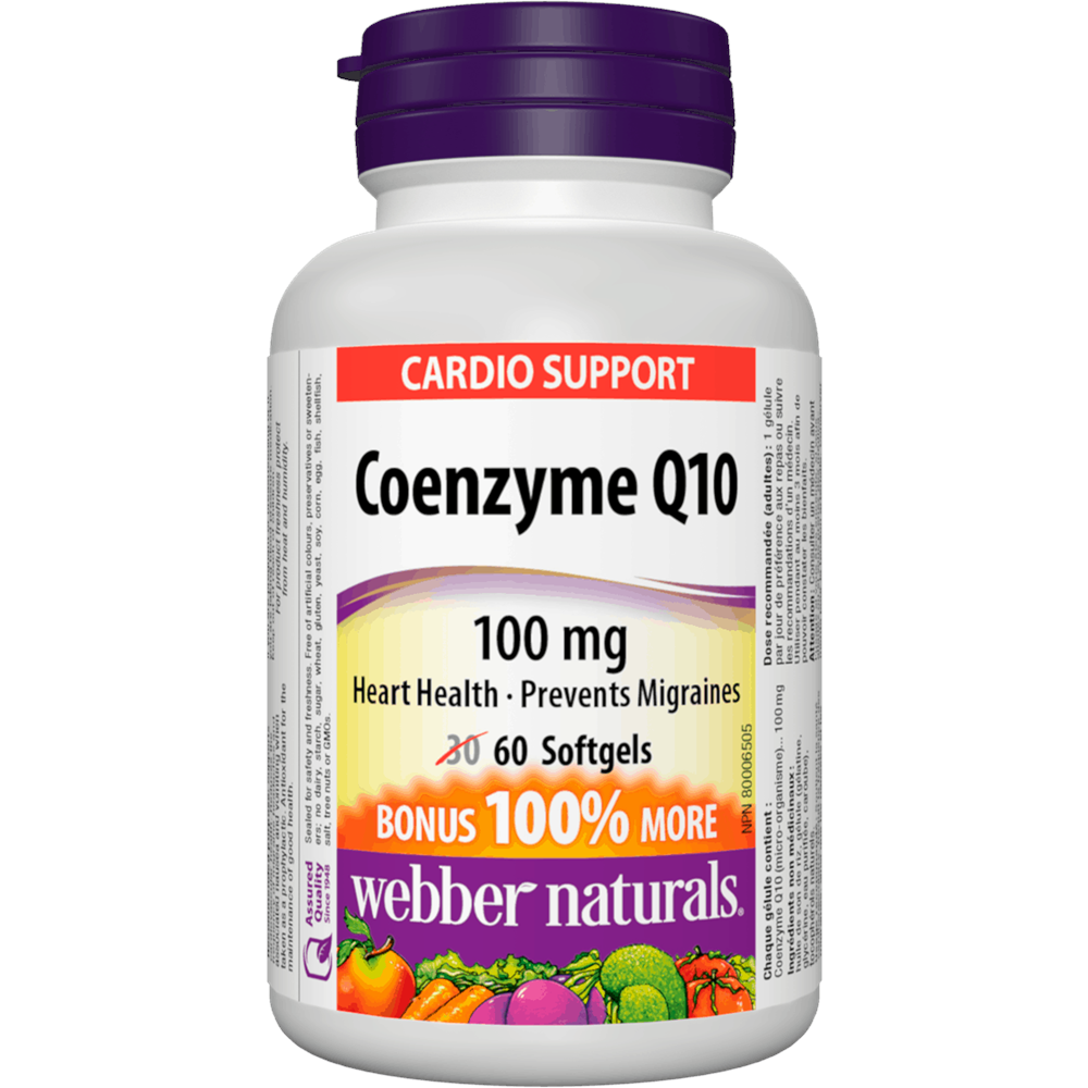 WEBBER NATURALS/ Коензим Q10 100 mg/ 60 софтгел капсули 