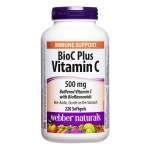 WEBBER NATURALS/ Витамин С 500 mg (буфериран) + Биофлавоноиди 60 mg/ 220 софтгел капсули