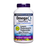 WEBBER NATURALS/ Omega Q Sterols™ (Oмега-3, растителни стероли и коензим Q10)/ 200 софтгел капсули