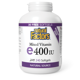 NATURAL FACTORS/ Витамин E 400 IU/ 268 mg (токофероли микс)/ 240 софтгел капсули