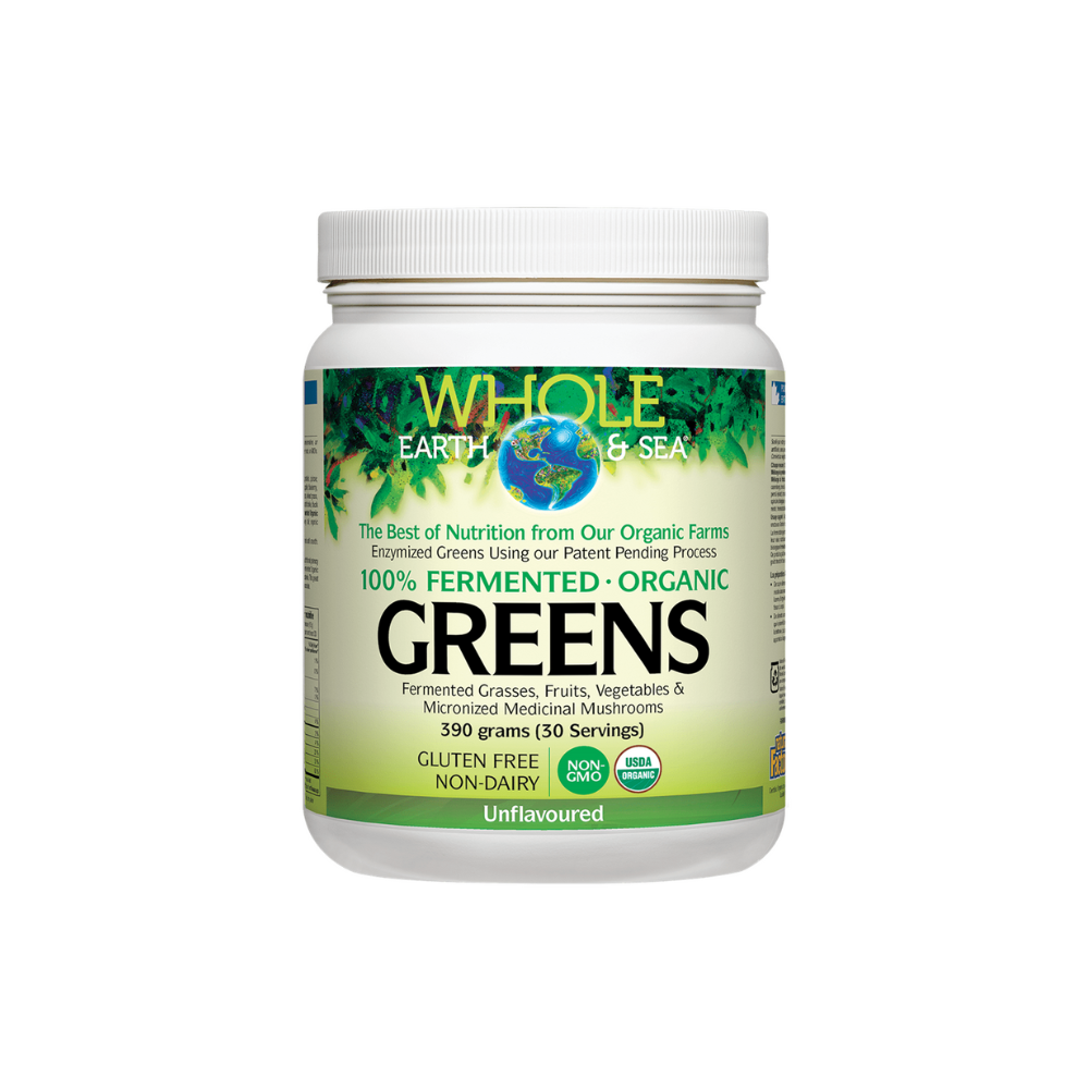 Natural Factors/WHOLE EARTH & SEA 100% FERMENTED ORGANIC GREENS/390 g пудра 